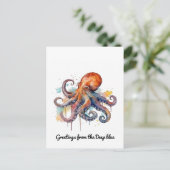 海のワイ：カラフルタコ シーズンポストカード (スタンド正面)