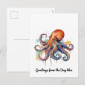 海のワイ：カラフルタコ シーズンポストカード (正面/裏面)
