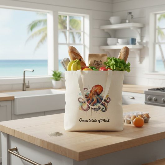 海のワイ：カラフルタコ トートバッグ