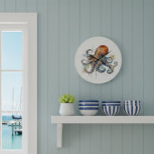 海のワイ：カラフルタコ ラージ壁時計