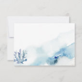 海のワンダーザ第1の誕生日海動物 サンキューカード (裏面)