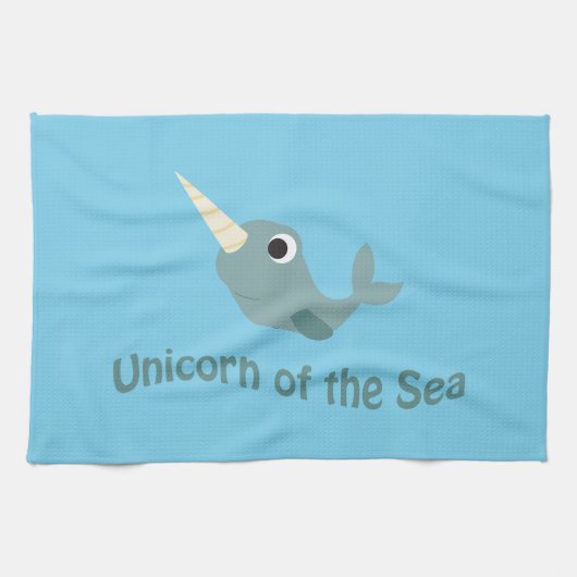 海の一角獣 キッチンタオル (横)