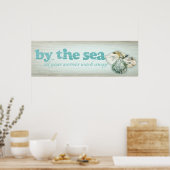 海の上では、すべての心配は貝殻遠くにプリント ポスター (キッチン)