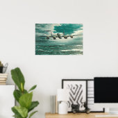 海の上にランカスター爆撃機 ポスター (ホームオフィス)