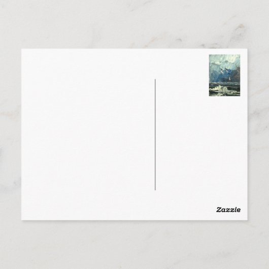 海の上のカモメ ポストカード (裏面)