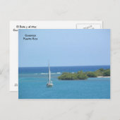 海の上のボート ポストカード (正面/裏面)