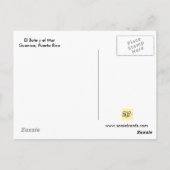 海の上のボート ポストカード (裏面)