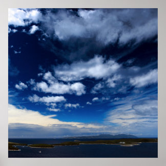 海の上の地中海の雲 ポスター