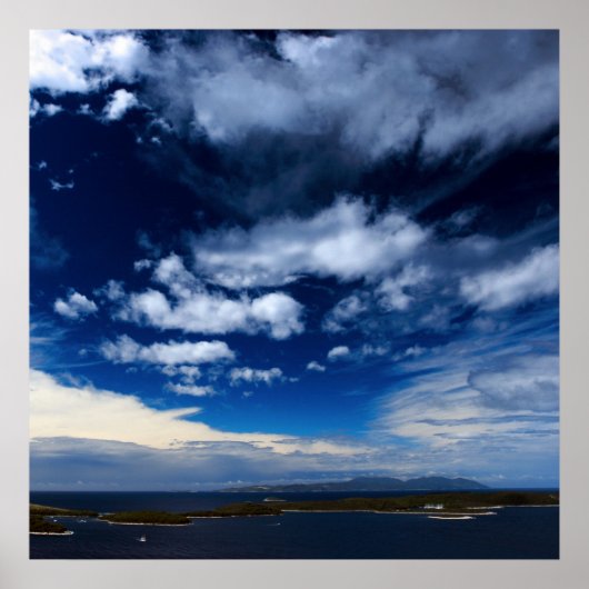 海の上の地中海の雲 ポスター (正面)