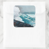 海の上の嵐絵画 スクエアシール (バッグ)