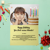 海の下かわいいウミガメの写真子供の誕生日 箔グリーティングカード