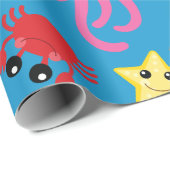 海の下かわいい最初の誕生日ラッピング紙 ラッピングペーパー (ロールコーナー)