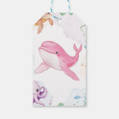 海の下かわいい海動物誕生日ありがとう ギフトタグ (裏面)