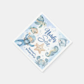 海の下だ!可愛いボーイブルー海誕生会 スタンダードカクテルナプキン (角)