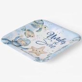 海の下だ!可愛いボーイブルー海誕生会 ペーパープレート (傾斜あり)