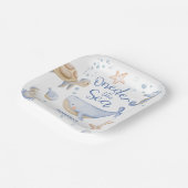 海の下だ！男の子かわいい海1歳の誕生日 ペーパープレート (傾斜あり)