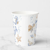 海の下だ!男の子かわいい海1歳の誕生日 紙コップ (右)