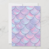 海の下だ！第7誕生日ガールピンク海 招待状 (裏面)