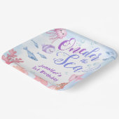 海の下だ！1歳の誕生日ガールかわいい海の生活 ペーパープレート (傾斜あり)