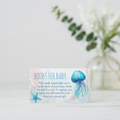 海の下でかわいいカメのアクアブルーの本のリクエスト エンクロージャーカード (スタンド正面)