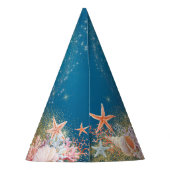 海の下でかわいいシャーク・キッドの誕生日 パーティーハット (裏面)