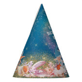 海の下でかわいいシャーク・キッドの誕生日 パーティーハット (左)