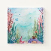 海の下でかわいい亀の赤ちゃんシャワーのゲストブック ノートブック (裏面)