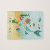 海の下でかわいい女の子と魔法の子マーメイド・キッズ ジグソーパズル (横)