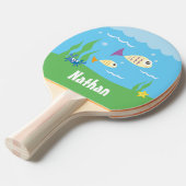 海の下でかわいい海ヒトデとカニ 卓球ラケット (正面アングル)