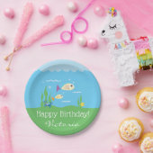 海の下でかわいい海水族館バースデーパーティー ペーパープレート (パーティー)