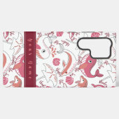 海の下でかわいい海洋動物のパターンプリント SAMSUNG GALAXYケース (裏面横)