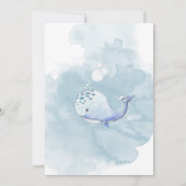 海の下でかわいい赤ちゃんシャワーサンキューカード (裏面)