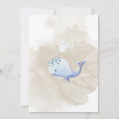海の下でかわいい赤ちゃんシャワーサンキューカード (裏面)