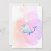 海の下でかわいい赤ちゃんシャワーサンキューカード (裏面)