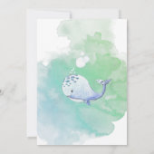 海の下でかわいい赤ちゃんシャワーサンキューカード (裏面)