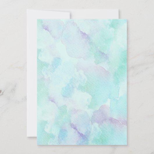 海の下でかわいい赤ちゃんシャワーサンキューカード (裏面)