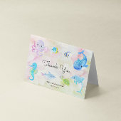 海の下でかわいい赤ちゃんシャワーサンキューカード カード
