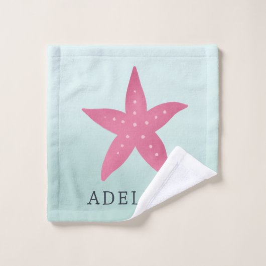 海の下でかわいい魔法の女の子マーメイドの子たち バスタオルセット (ウォッシュタオル)