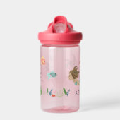 海の下でかわいい魔法の少女ピンクの人魚 ウォーターボトル (正面)