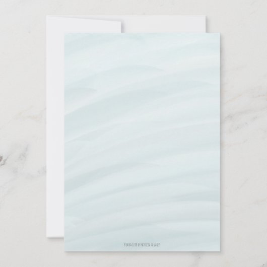 海の下でかわいい魚のニュートラル双子の赤ちゃんシャワー 招待状 (裏面)