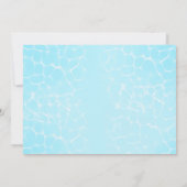 海の下でのイルカとマーメイドの誕生日の招待 招待状 (裏面)