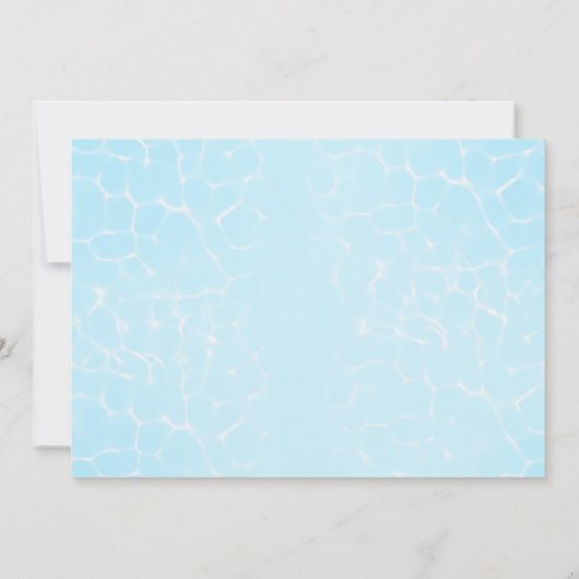 海の下でのイルカとマーメイドの誕生日の招待 招待状 (裏面)