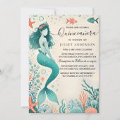 海の下での海魚の生活としてキンセアニェラ 招待状 (正面)