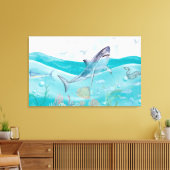 海の下での生活 キャンバスプリント (インサイチュ (リビング))