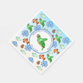 海の下でウミガメをテーマにした赤ちゃんシャワー スタンダードランチョンナプキン (角)