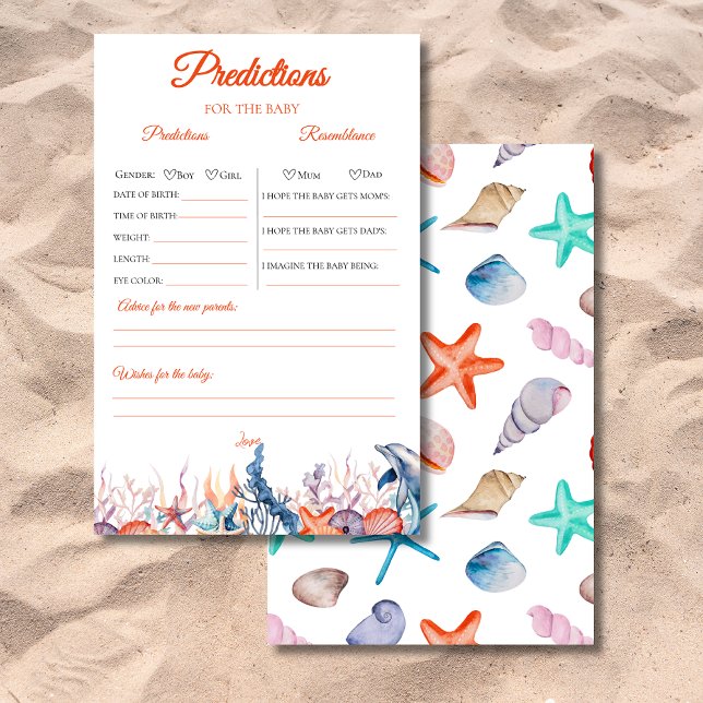 海の下でオレンジ赤ちゃんシャワー予測ゲーム (クリエイターアップロード済み)