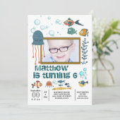 海の下でカワイイのタコが泡立つDIY時代 招待状 (スタンド正面)