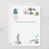 海の下でカワイイのタコが泡立つDIY時代 招待状 (裏面)