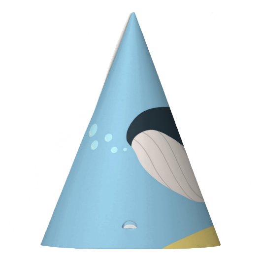 海の下でクジラの男の子の誕生日 パーティーハット (左)