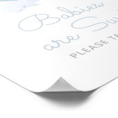 海の下でクジラ赤ちゃんシャワー甘いお菓子のしるし ポスター (角)